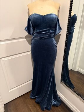 princess polly baby blue dress Trying on Engagement and Bridal styles with Fashion Nova main image 0